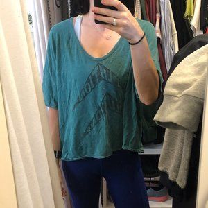 Free People seafoam green graphic t shirt